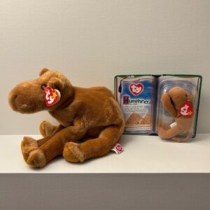 NWT Ty Humphrey the Camel Beanie Buddy and Teenie Beanie